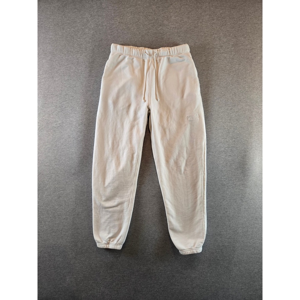 Elwood Core Sweatpants Mens Small Off-White Organic Cotton Joggers CS00001